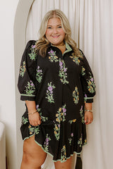 Wildflower Picking Mini Dress Curves