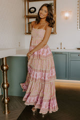 Feeling Boho Tiered Maxi Dress in Primrose Yellow