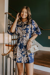Rosewood Reverie Button Down Mini Dress