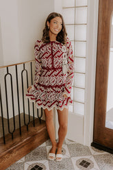 Chateau Charm Floral Lace Mini Dress