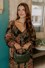 Secret Garden Floral Smocked Midi Dress