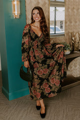 Secret Garden Floral Smocked Midi Dress