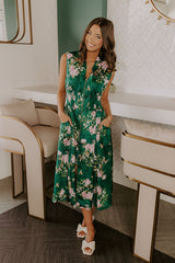 Paris Gardens Floral Midi Dress