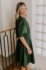 Napa Girls Trip Mini Dress in Hunter Green