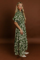 Floral Estate Button Down Midi Dress