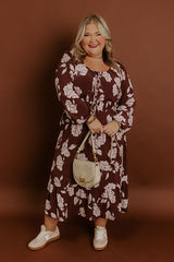 Savannah Weekend Floral Midi Dress Curves