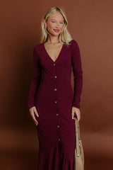 Midtown Views Ribbed Midi Dress