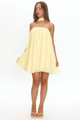 Read The Signs Strapless Mini Dress Butter