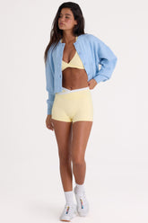 Knit Cropped Cardigan in Powder Blue