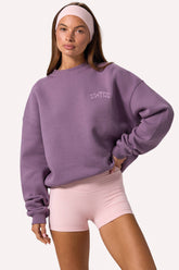 Oversized Crew-Neck Jumper in Dusk