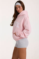 Oversized Applique Hoodie in Blush