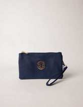 Detailed Zip Up Purse With Detachable Strap
