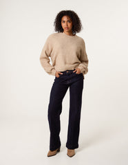 Round Neck Sequin Detailed Jumper