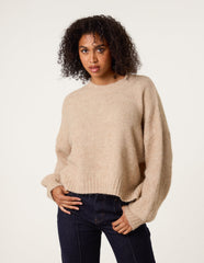 Round Neck Sequin Detailed Jumper