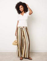 Striped Wide Leg Trousers