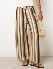 Striped Wide Leg Trousers
