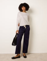 Seam Detail Wide Leg Pants