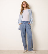 Elasticated Waist Wide Leg Jeans