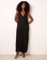Pleat Front Diamante Jumpsuit