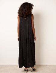 Pleat Front Diamante Jumpsuit