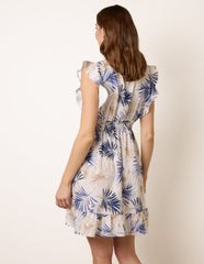 Tropical Dress With Leaf Print