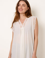 V Lace Trim Top