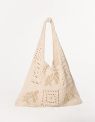 Metallic Crochet Knit Bag