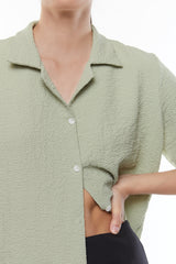 CRINKLE SHORT SLEEVE SHIRT
