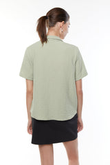 CRINKLE SHORT SLEEVE SHIRT