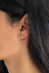 DOUBLE HOOP EARRINGS