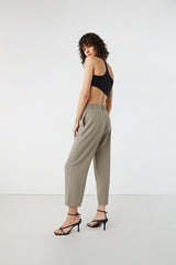 HIGH WAISTED CROPPED PANT