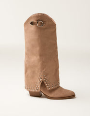 Stud Tall Cape Cowboy Boots