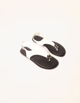 Faux Leather Metal Detail Sandals