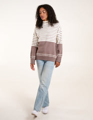 Mixed Stripe Round Neck Jumper