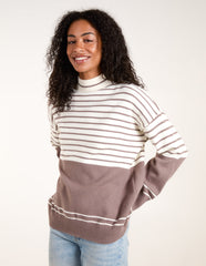 Mixed Stripe Round Neck Jumper