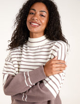 Mixed Stripe Round Neck Jumper