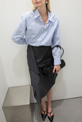 PINSTRIPE MIDI SKIRT