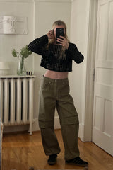 CROPPED CROCHET SWEATER