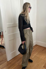 CROPPED CROCHET SWEATER