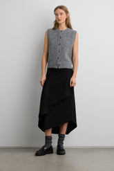 MOHAIR KNIT BUTTON FRONT SWEATER VEST
