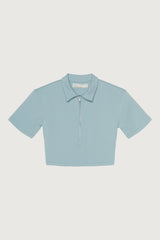 COLLARED HALF ZIP TEE