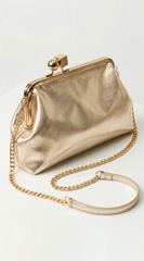 Monaco Frame Clutch Bag - Gold