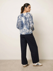 Animal Print Round Neck Top