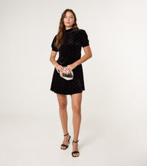 Polka Dot Puff Sleeve Dress