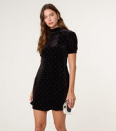 Polka Dot Puff Sleeve Dress