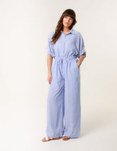 Paperbag Waist Pinstripe Trouser