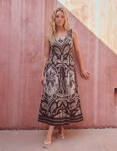 Sleeveless Shirred Dress
