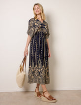 Floral Border Design Dress