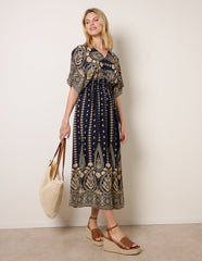 Floral Border Design Dress