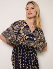 Floral Border Design Dress